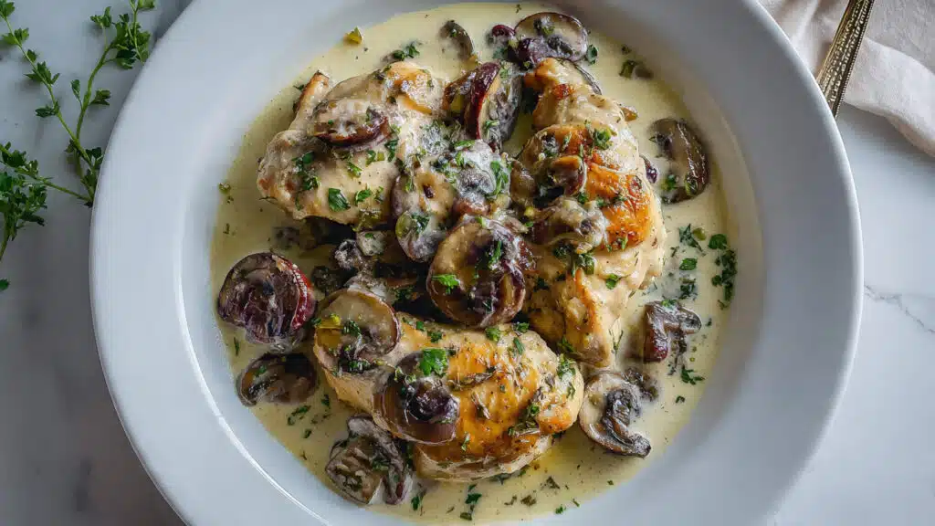 Keto Garlic Mushroom Chicken