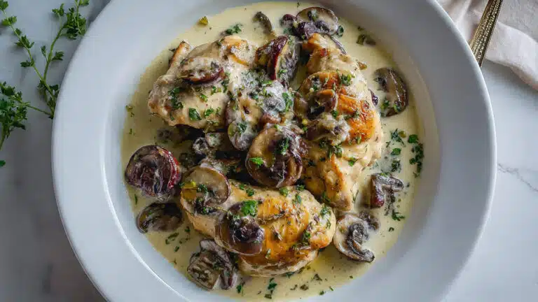 Keto Garlic Mushroom Chicken