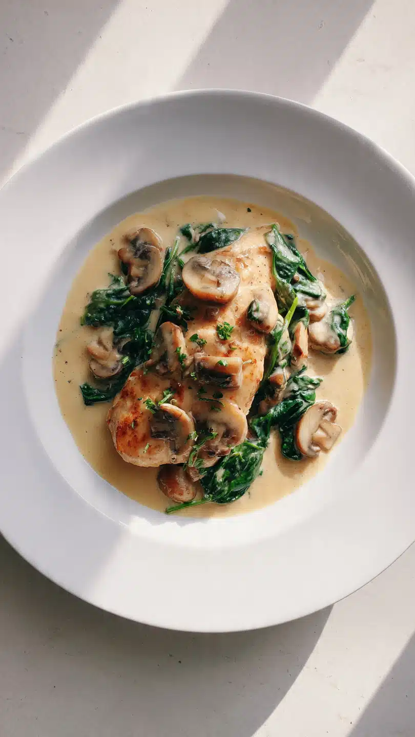 Garlic Mushroom Spinach Chicken