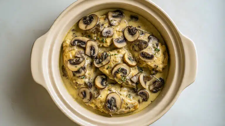 Slow Cooker Mushroom Chicken
