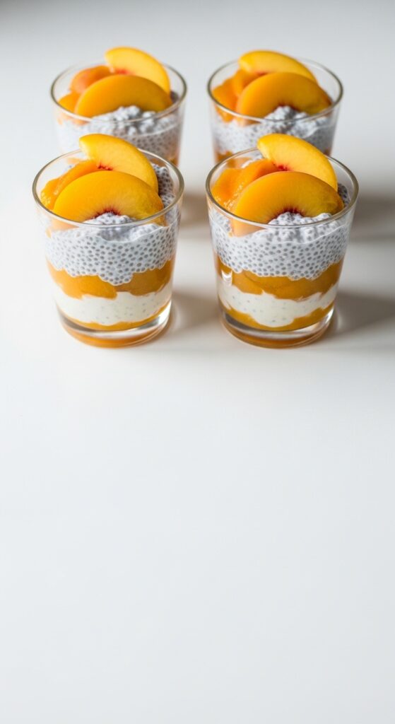 Peach Chia Pudding Cups