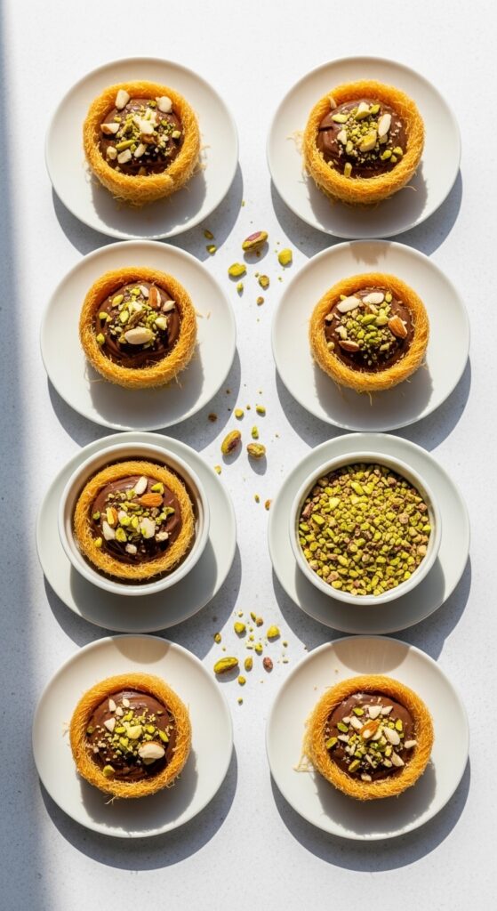 Almond Kunafa Chocolate Cups