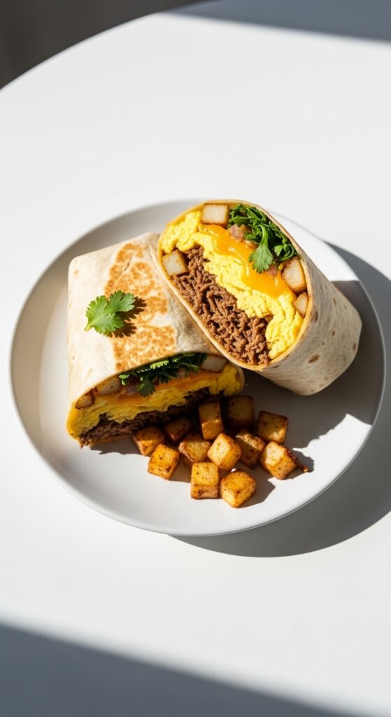 Birria Style Breakfast Burrito