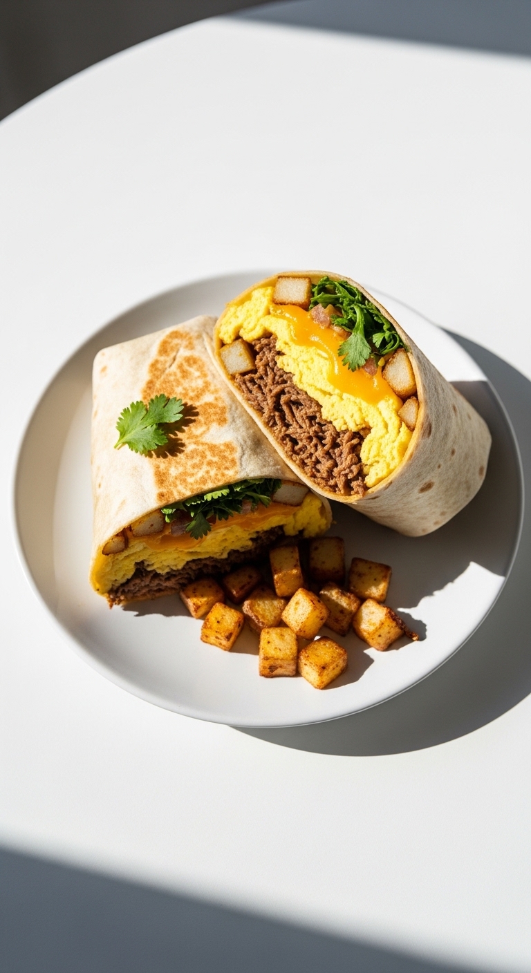 Birria Style Breakfast Burrito