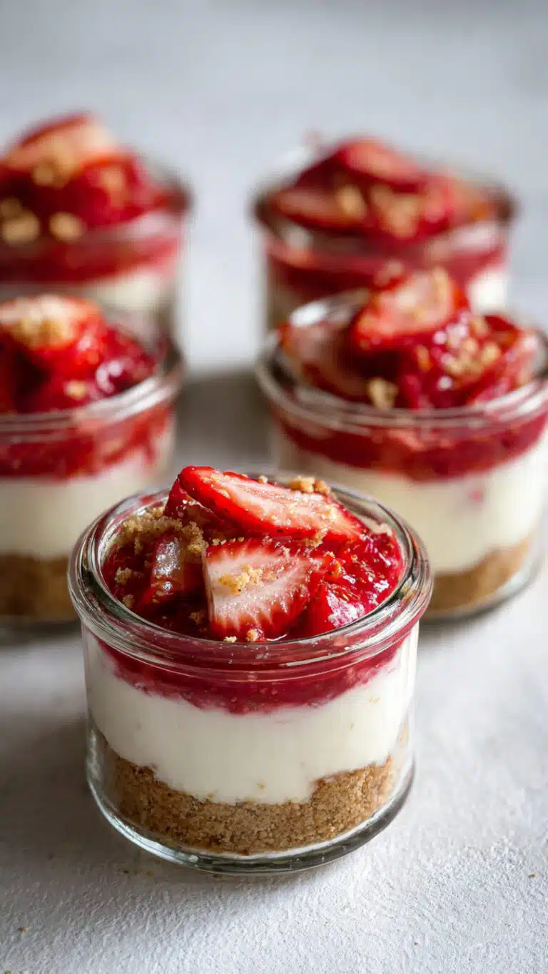Strawberry Cheesecake Jars