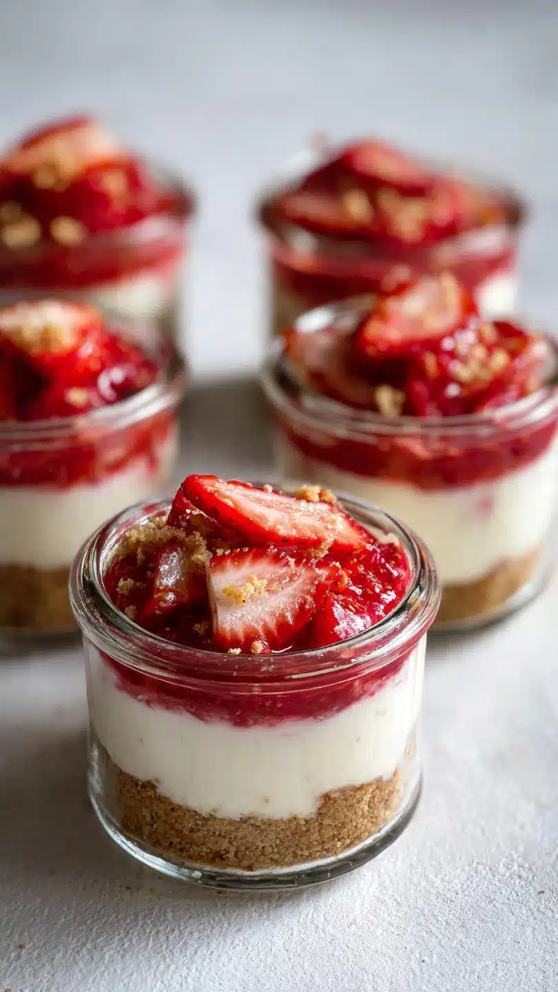 Strawberry Cheesecake Jars