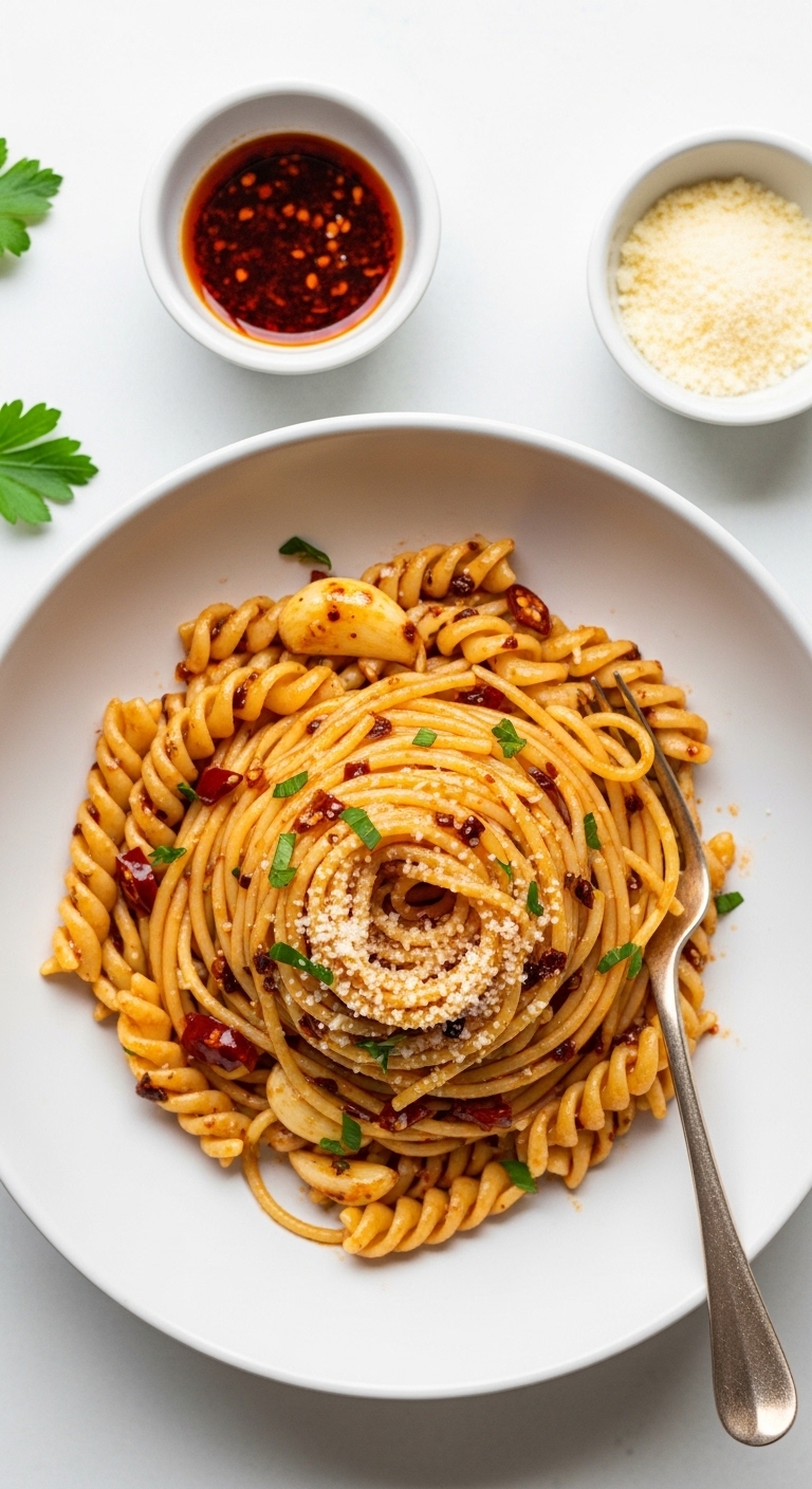Chili Oil Garlic Butter Pasta