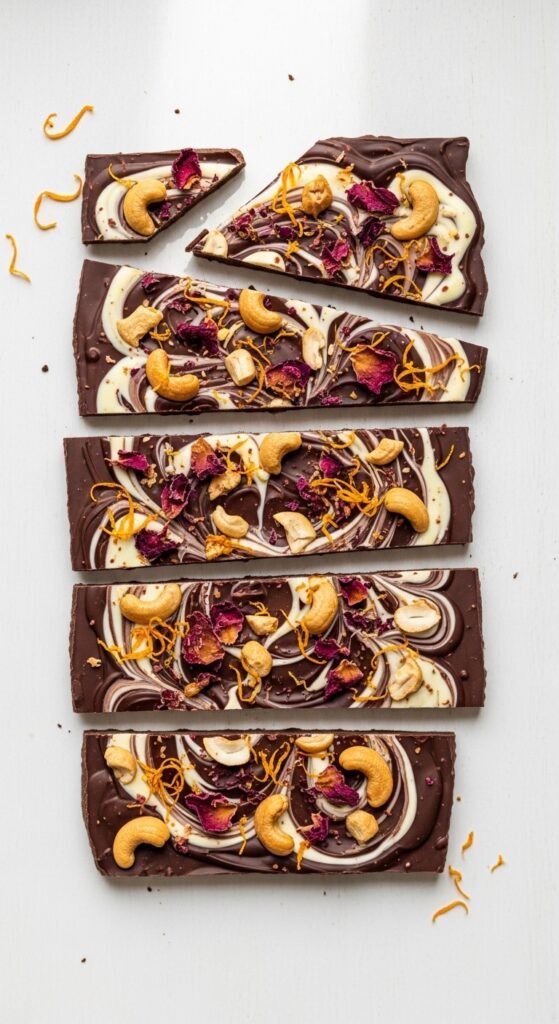 Floral Chocolate Bark (Orange Blossom & Cashew)
