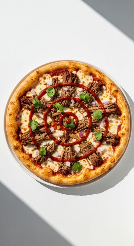 Ground Beef Birria Pizza