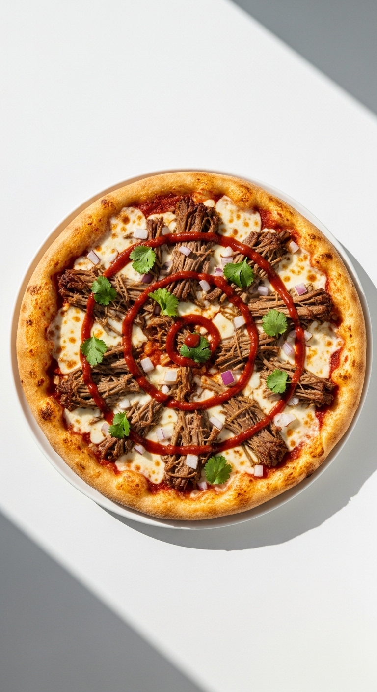 Ground Beef Birria Pizza