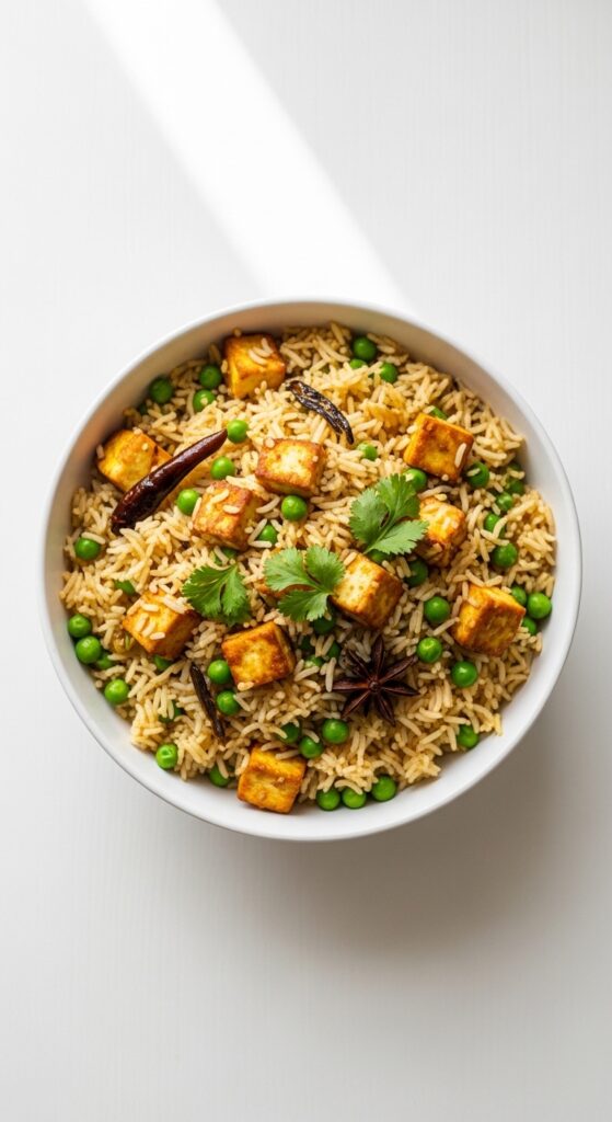 Paneer Peas Pulao