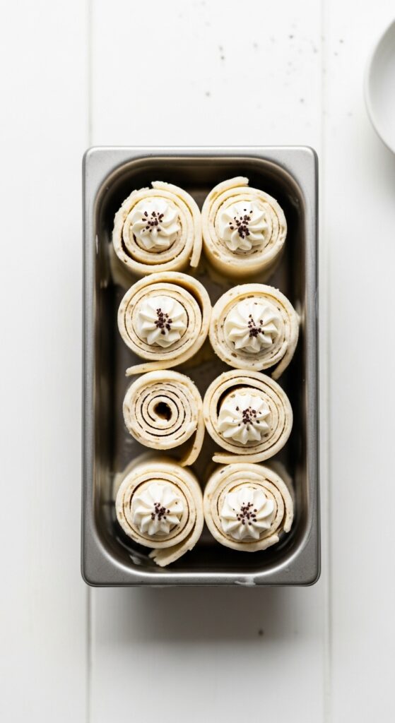 Vanilla Bean Ice Cream Rolls