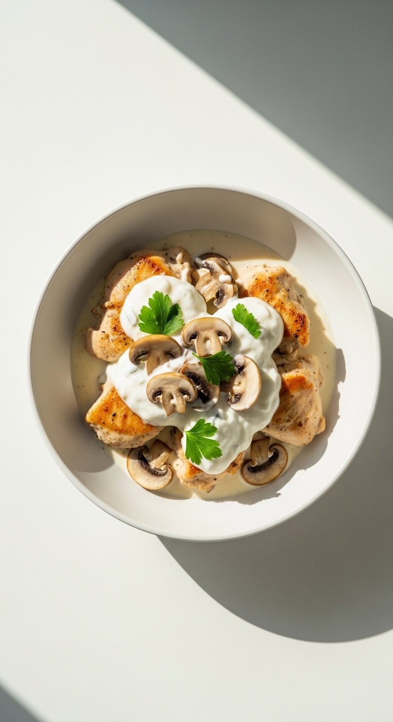 Healthy Yogurt Mushroom Chicken