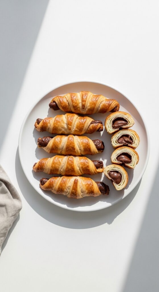 Chocolate Rice Paper Croissants